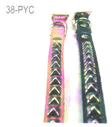 Pyramid Studded Leather Dog Collar 3/8