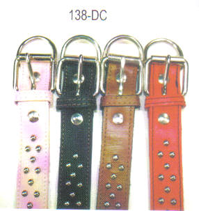 Studded Leather Collars Size 1 3/8